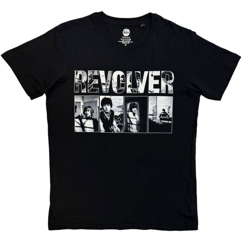 The Beatles Unisex Adult Revolver Portraits T-Shirt / Black